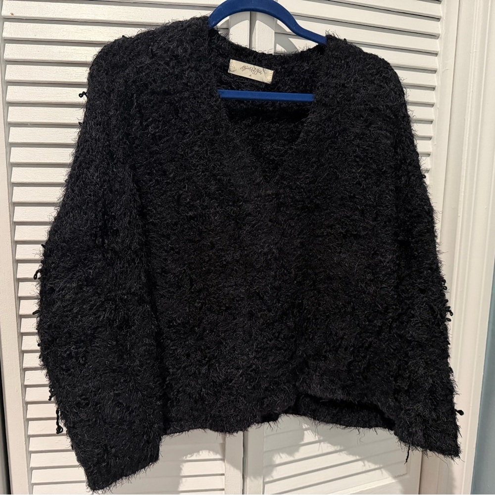 Cozy Black V-Neck Sweater